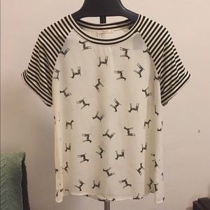 Le Lis Zebra Print Top